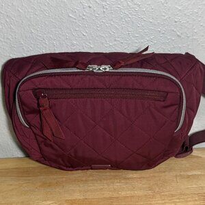 Vera Bradley Large Belt Bag in Polyester Twill Raisin NWT